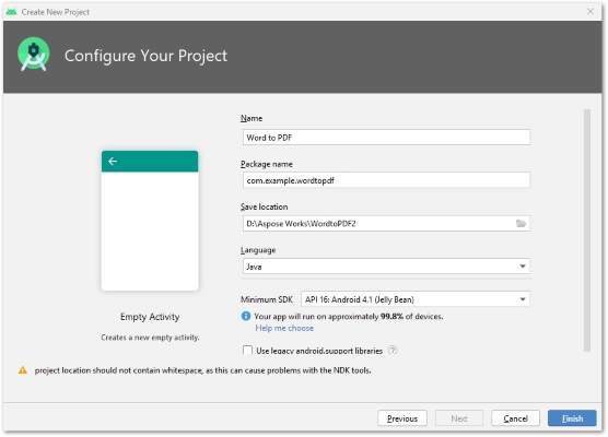 Configure Android Project
