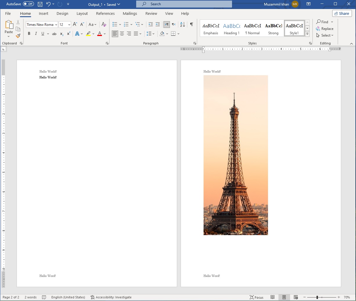 Insert Picture into an Existing Word Document in C#