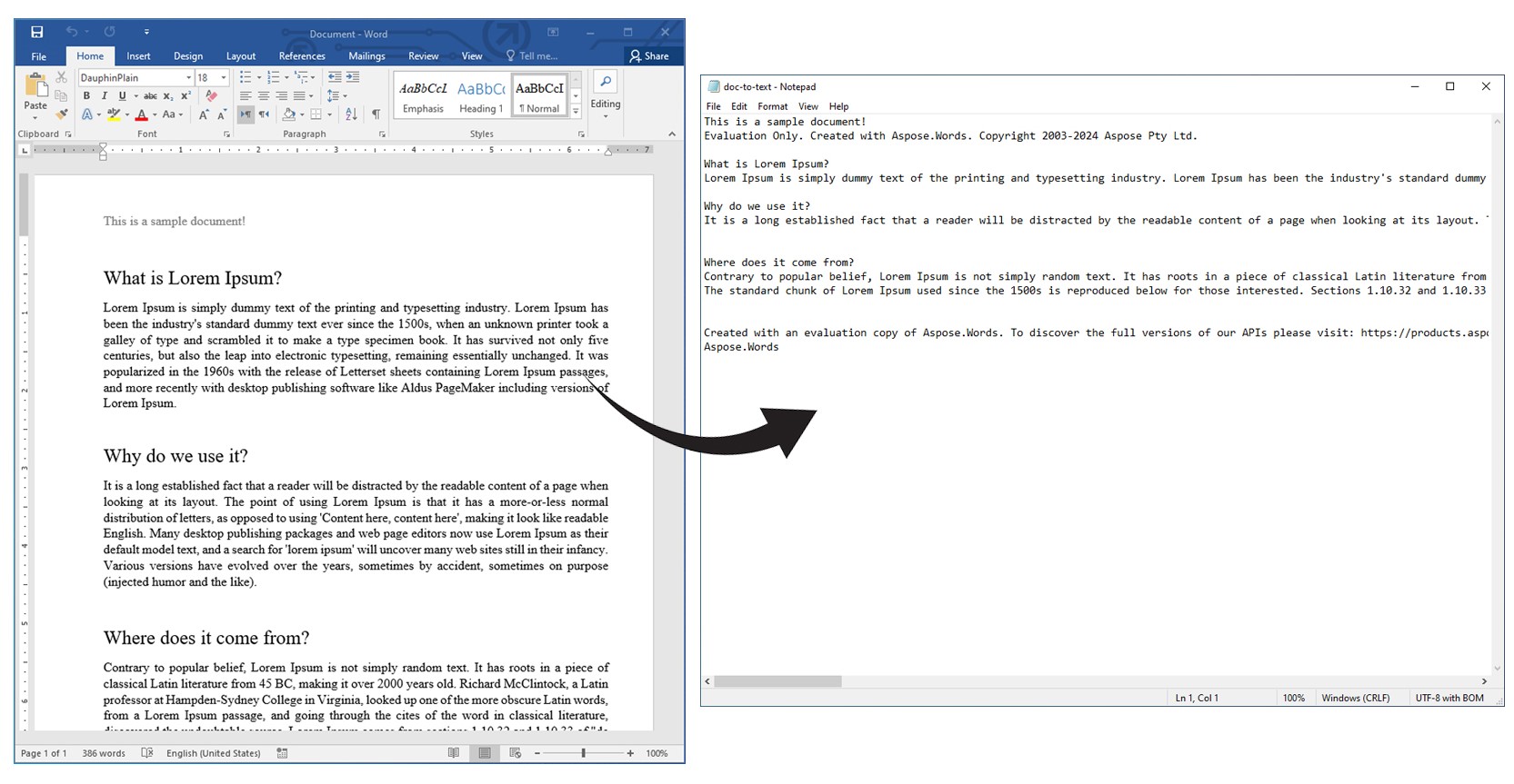 Convert a Word DOC to TXT in Java