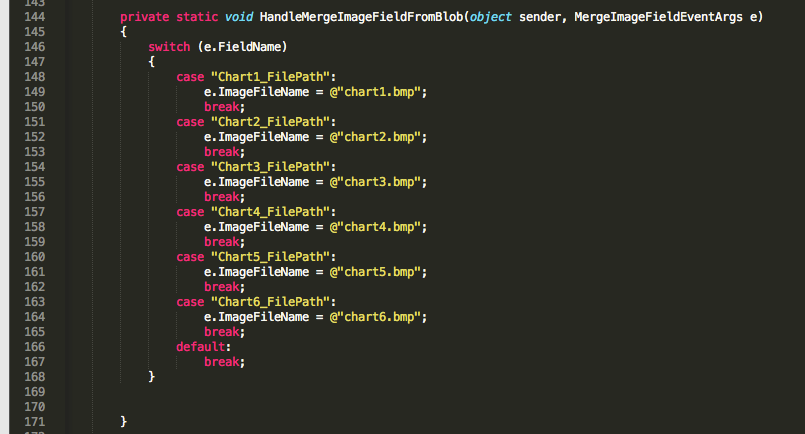 Sample Image handling code preview