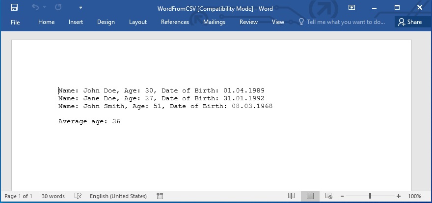 Generate Word Documents with CSV Data in Python