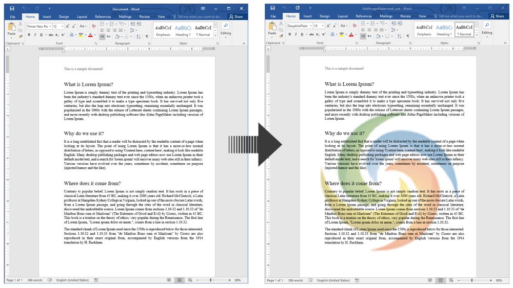 Insert an Image Watermark in a Word Document