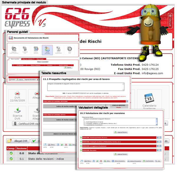 Screenshot showing a glimpse of the user interface of 626Suite