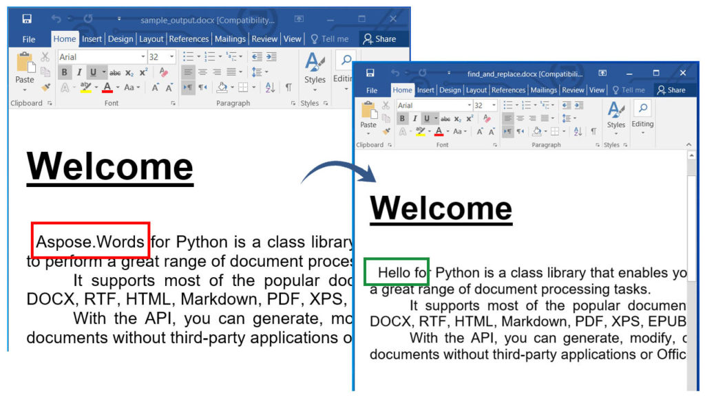 Find and Replace Text in Word Documents