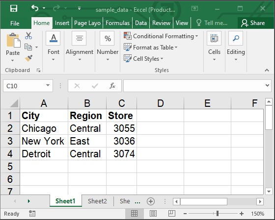 將 Excel 轉換為 Python 中的列表：樣本數據文件