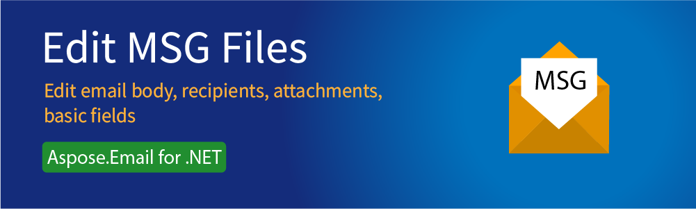 C# 中的 MSG 文件編輯