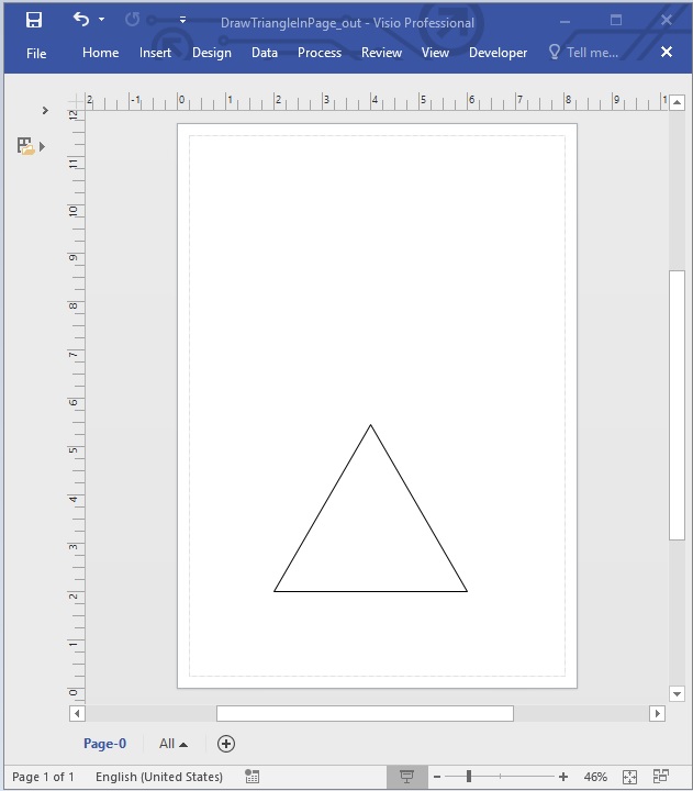 如何使用 Python 在 Visio 中绘制三角形图表