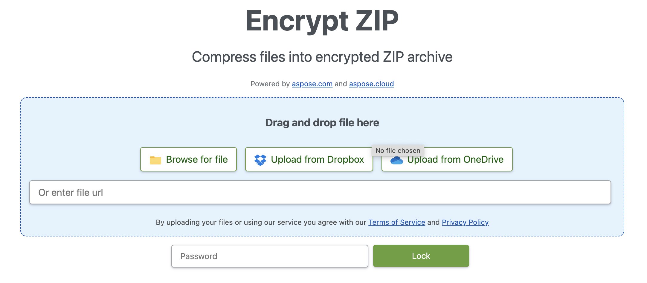 在线使用密码保护 zip 文件