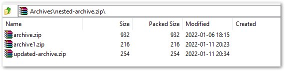 Nested ZIP Archives