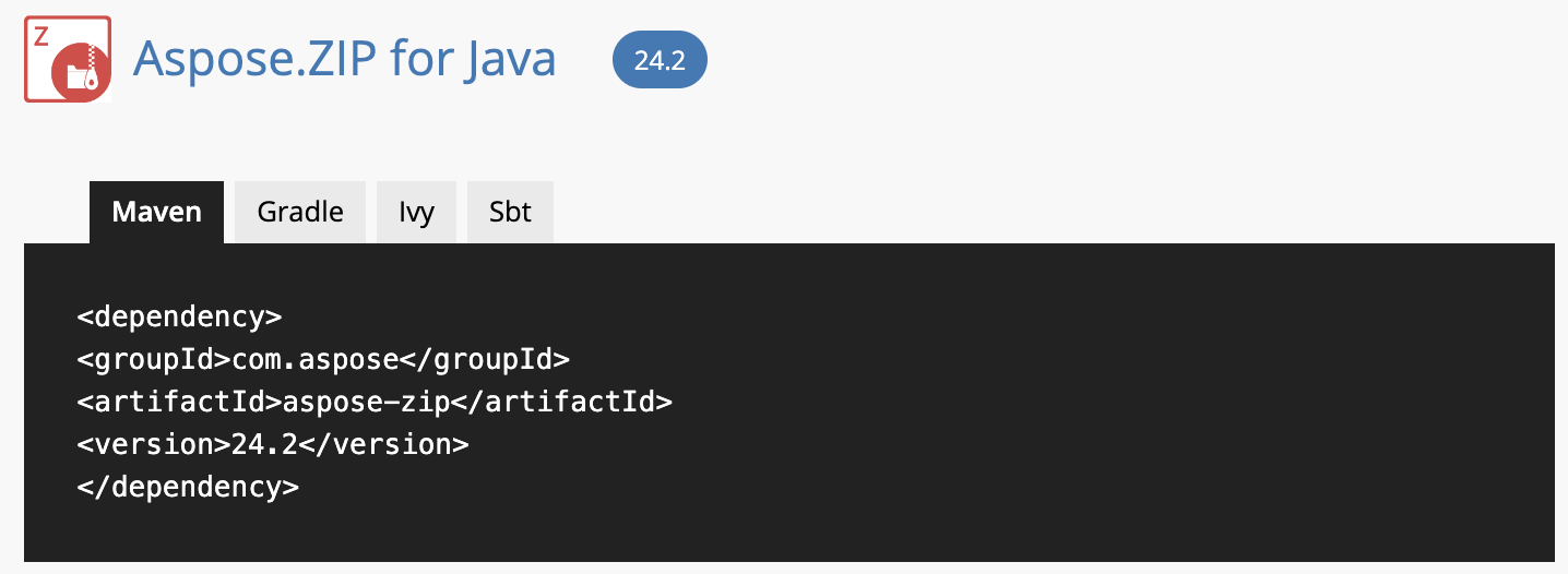 Java ZIP API